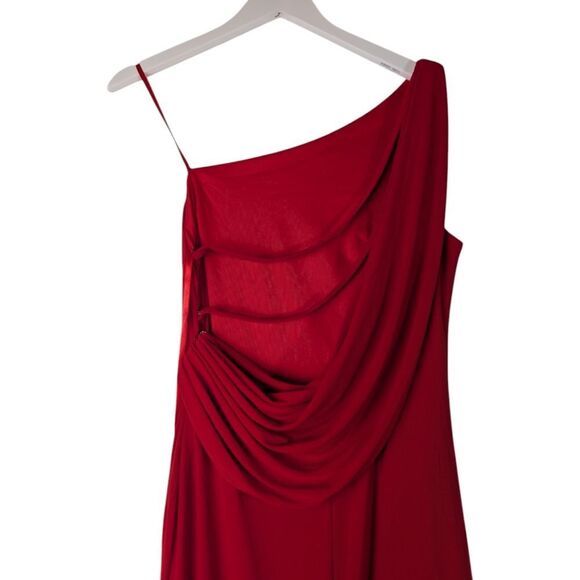 NWT Mac Duggal Ieena dress 26512 one shoulder draped back Sz 2 - Picture 5 of 15